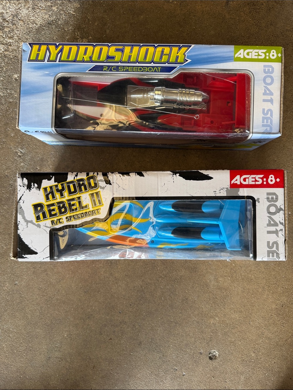 Blue and Red RC Speedboats- Kids Toy. (2) total. New in Box